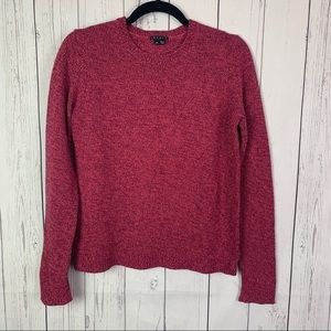 Theory | pink heathered 100% wool crewneck sweater